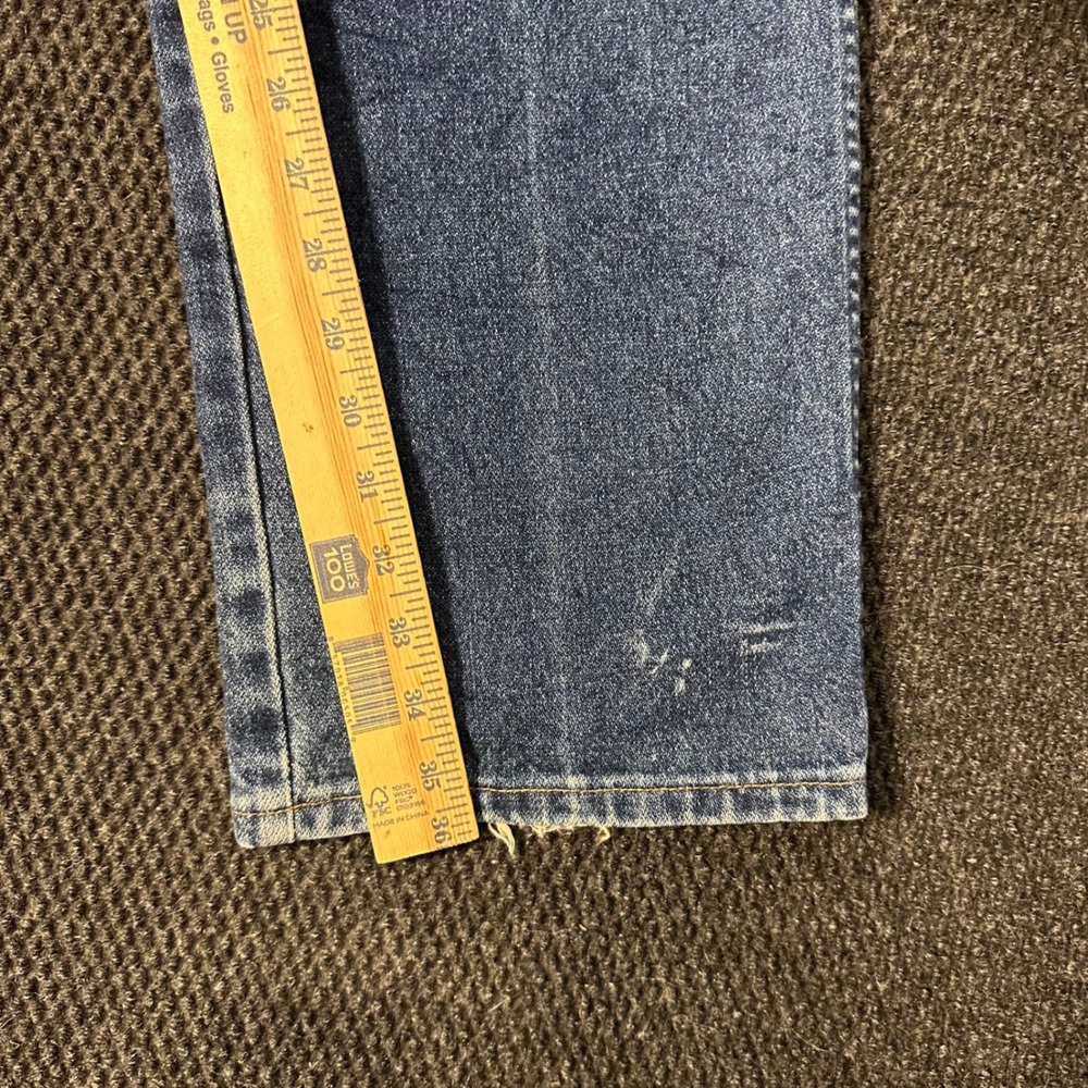 Vintage Wrangler 13MWZ Jeans Mens 38x36 Cowboy Cut USA Made Medium Wash Denim - Picture 9 of 11